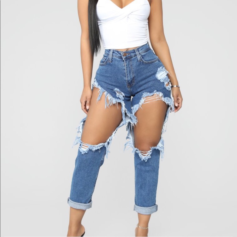 Ripped Blue Jeans